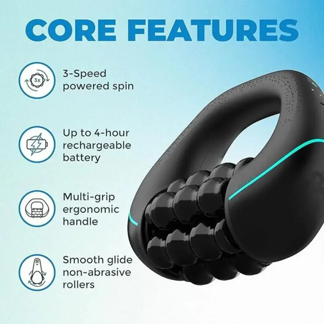 Powered Rolling Fascia Massager with Vibration Device