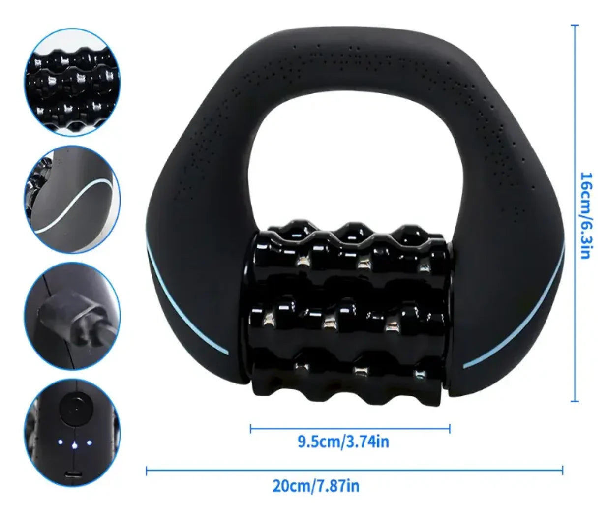 Powered Rolling Fascia Massager with Vibration Device