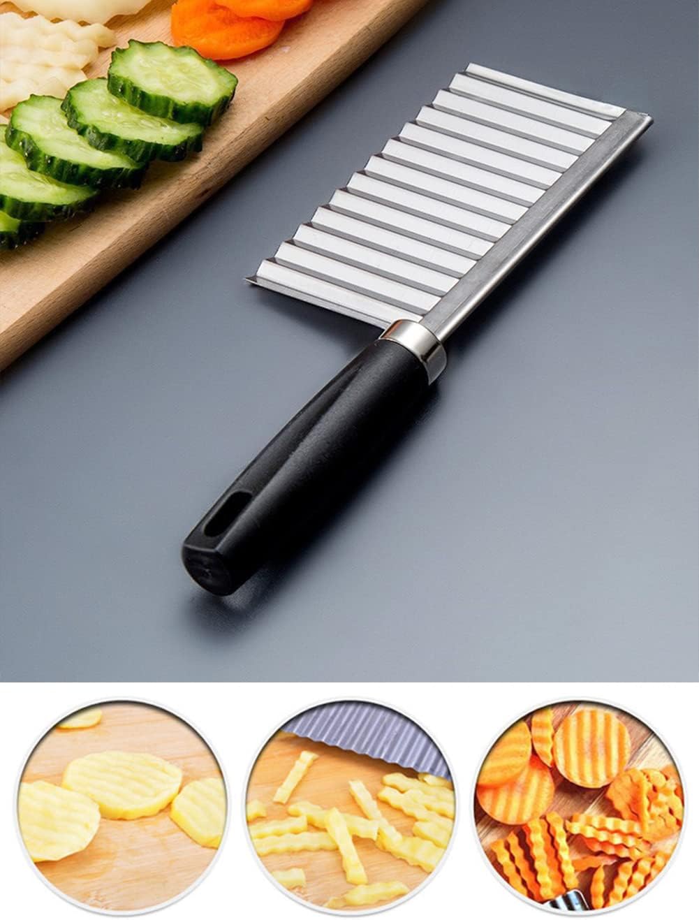 Crinkle Cutter Knife Stainless Steel Slicer