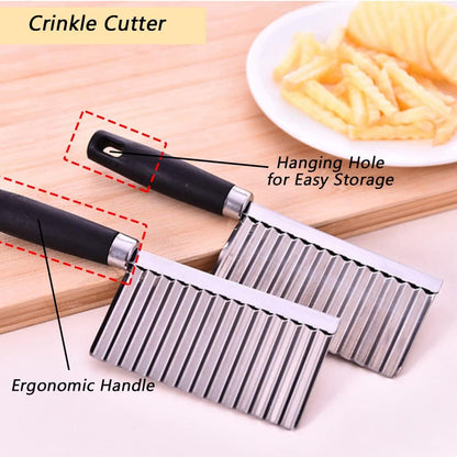 Crinkle Cutter Knife Stainless Steel Slicer