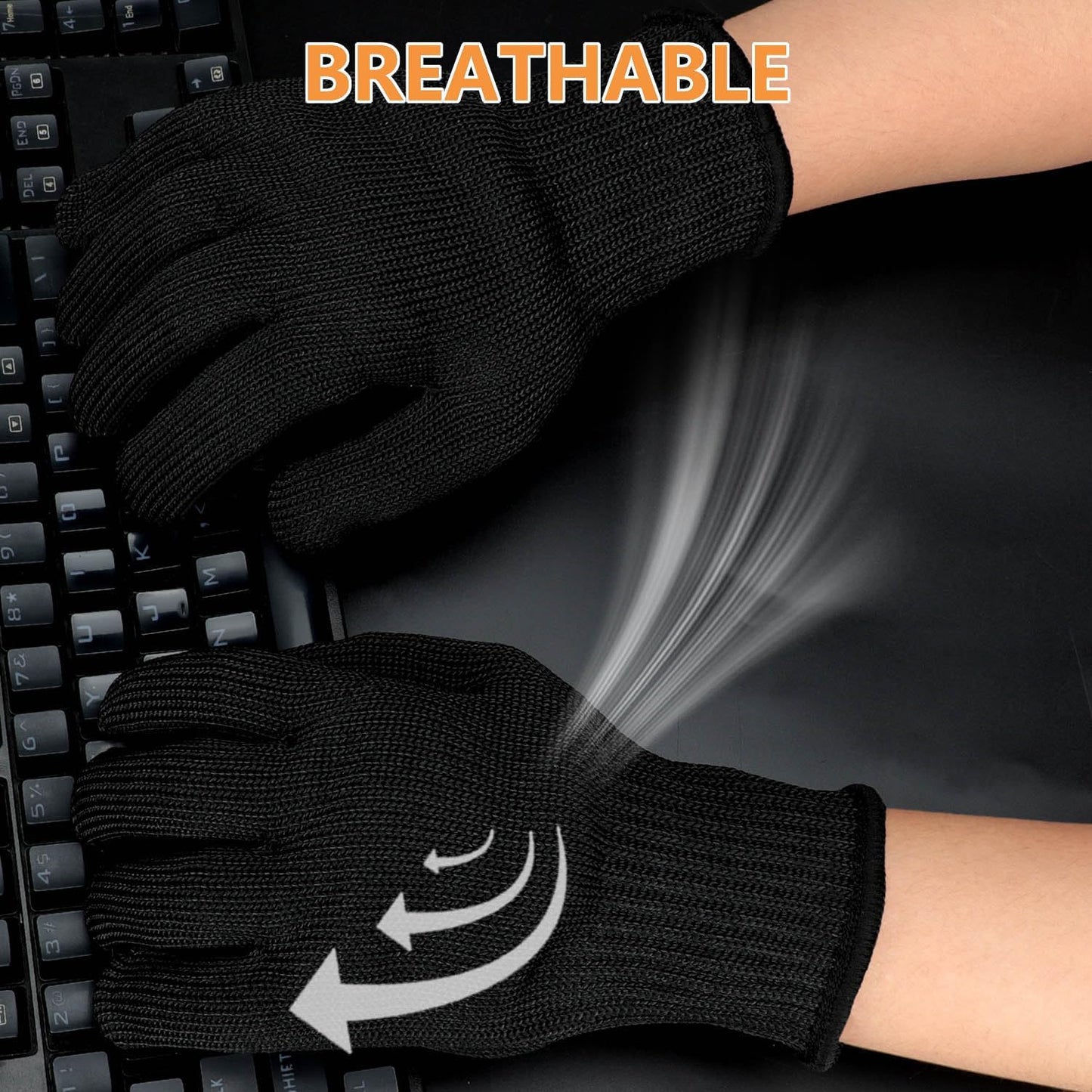 Cut Resistant Kitchen Gloves PU Coated Safety