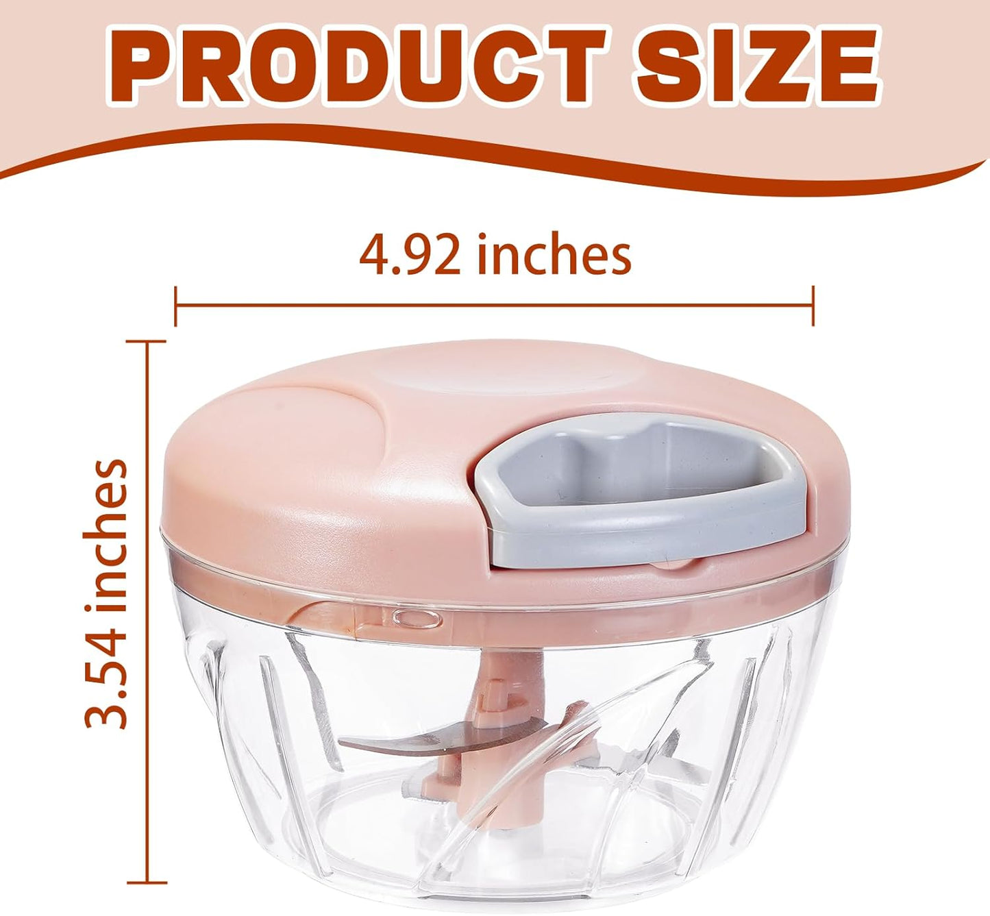 Manual Food Processor Vegetable Chopper Portable