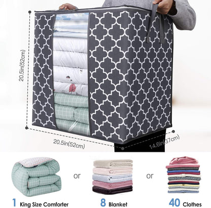 Large Storage Bags 2-Pack Foldable Organizer