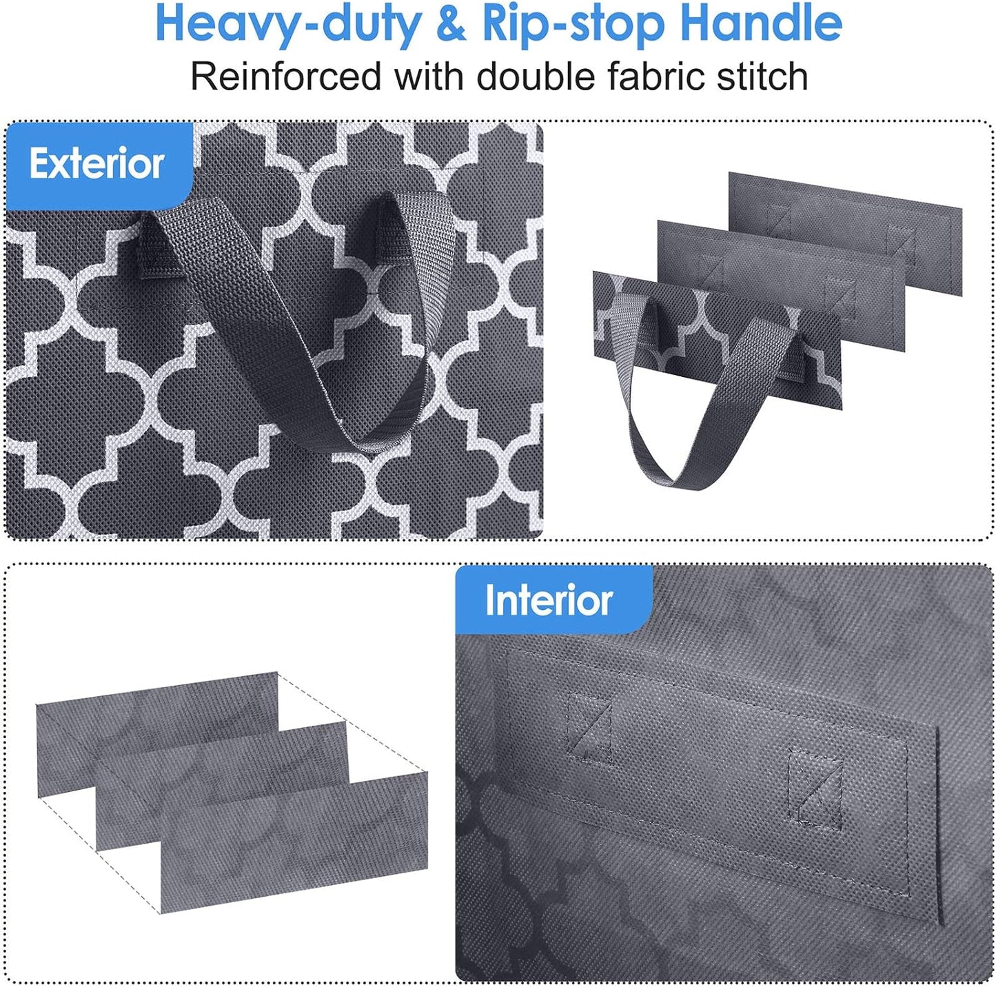 Large Storage Bags 2-Pack Foldable Organizer